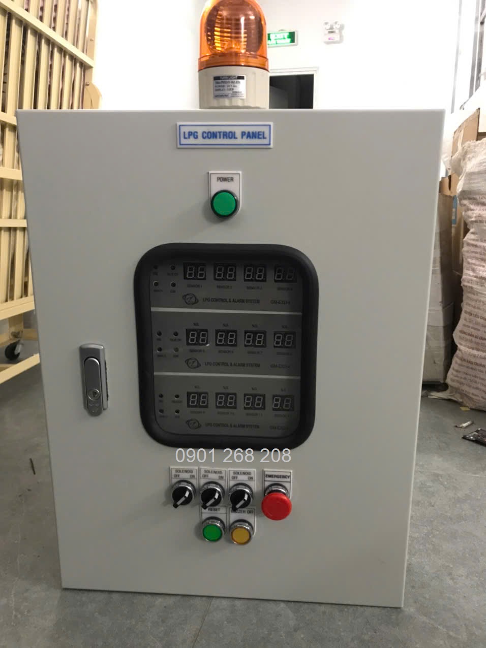 TỦ BÁO RÒ GAS 12 KÊNH ĐẦU DÒ